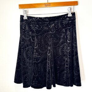 Kill Star Black Velvet Whimsigoth Witchy Goth Fairy Mini Skirt Size Small H50